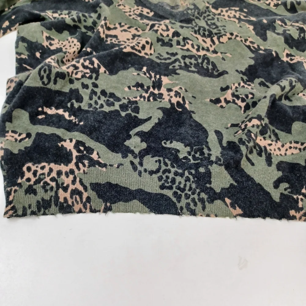 Zadig And Voltaire Brume Cp Cashmere Pullover Size M Camouflage Animal Printed - Picture 10 of 16